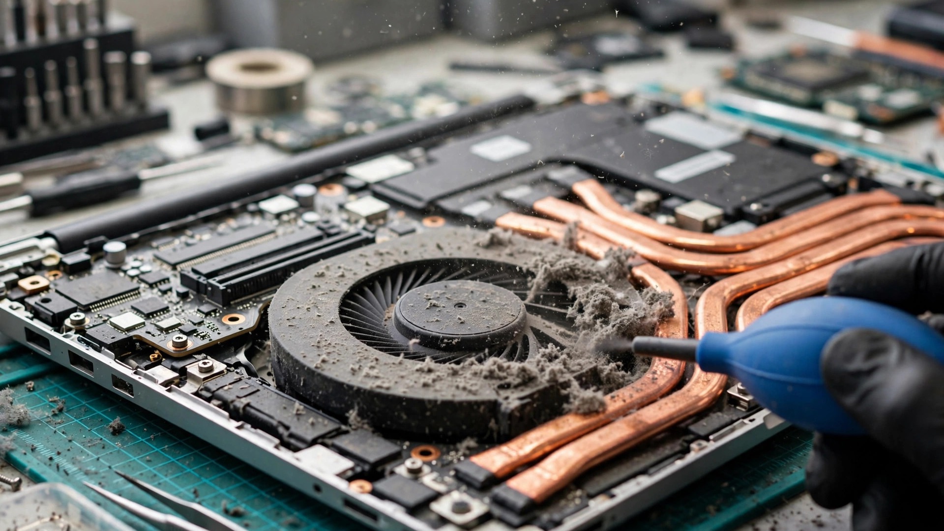 Laptop Fan Loud or Stuck at Full Speed? Causes, How to Tell Them Apart, Safe Cleaning, and When to Send It In