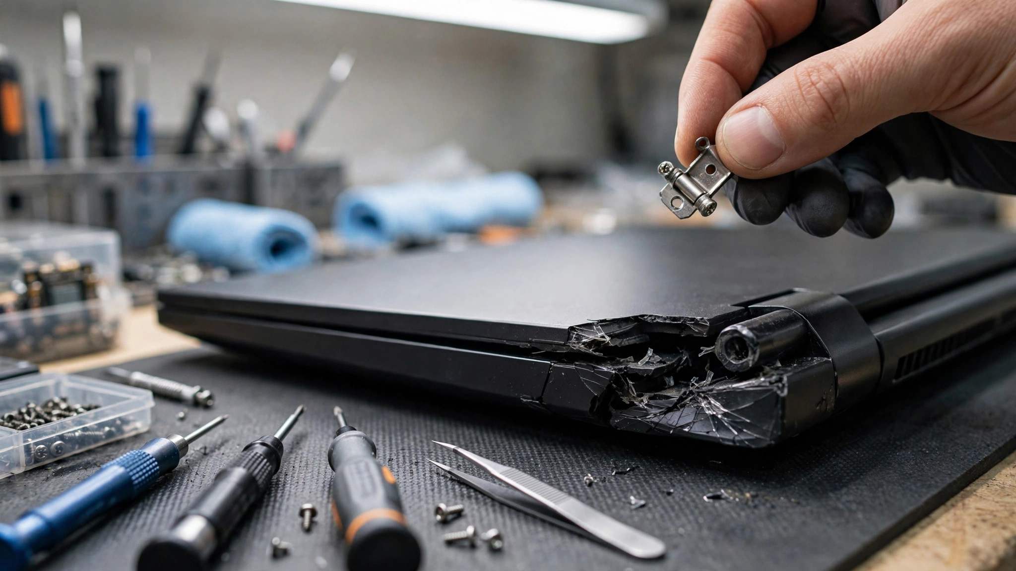Laptop Hinge Crack / Creaking When Opening: A/C Shell Repair, What Happens If You Leave It, and How Pricing Works